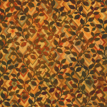 Falling Leaves 8FLS-1 Multi Diamond Leaves by Jason Yenter for In The Beginning Fabrics, Image