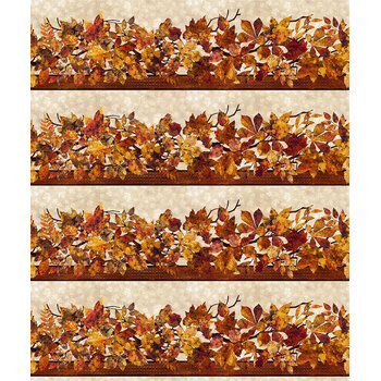 Falling Leaves 1FLS-1 Multi Border by Jason Yenter for In The Beginning Fabrics, Image