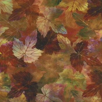 Falling Leaves 5FLS-1 Multi Maple by Jason Yenter for In The Beginning Fabrics, Image