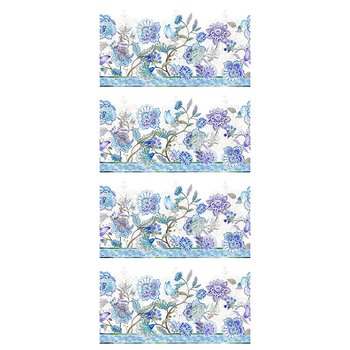 Daydreams 2DD-2 Periwinkle Border Stripe by Jason Yenter for In The Beginning Fabrics, Image