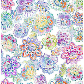 Daydreams 3DD-1 Multi Small Floral by Jason Yenter for In The Beginning Fabrics, Image