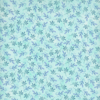 Daydreams 9DD-2 Aqua Sprigs by Jason Yenter for In The Beginning Fabrics, Image