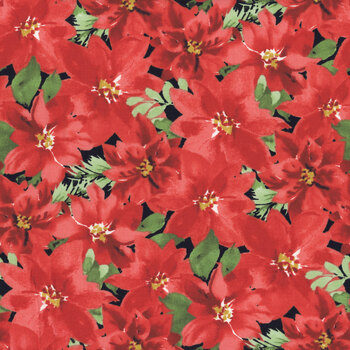 Cardinal Celebration 37754-937 Black by Katrina Pete for Wilmington Prints, Image
