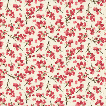 Cardinal Celebration 37757-232 Cream by Katrina Pete for Wilmington Prints, Image