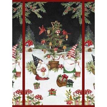 Merry Gnome-ments 39889-193 Panel Multi by Susan Winget for Wilmington Prints, Image