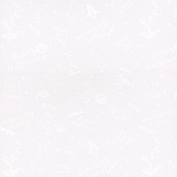 Essentials Spooky Spectacle 39184-100 White on White by Wilmington Prints, Image