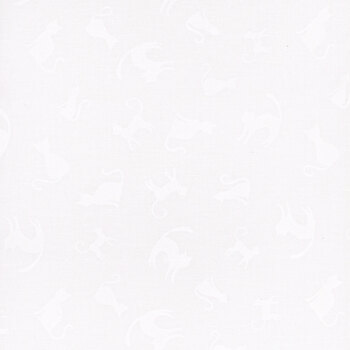 Essentials Spooky Spectacle 39177-100 White on White by Wilmington Prints, Image