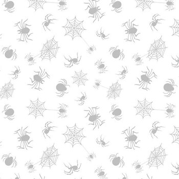 Essentials Spooky Spectacle 39180-100 White on White by Wilmington Prints, Image