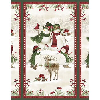 Woodland Snowmen  Yardage by Danielle Leone for Wilmington Prints, Image