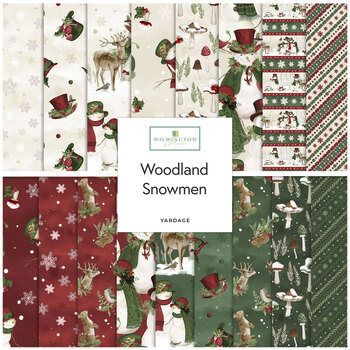 Woodland Snowmen  17 FQ Set by Danielle Leone for Wilmington Prints, Image