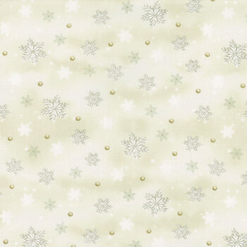 Woodland Snowmen 27740-212 Snowflakes Cream by Danielle Leone for Wilmington Prints, Image