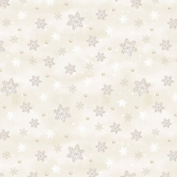 Woodland Snowmen 27740-212 Snowflakes Cream by Danielle Leone for Wilmington Prints, Image