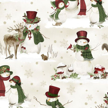 Woodland Snowmen 27735-273 by Danielle Leone for Wilmington Prints, Image