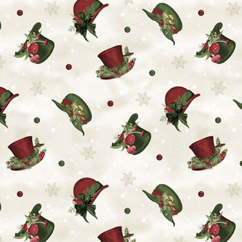 Woodland Snowmen 27738-273 Hat Toss Cream by Danielle Leone for Wilmington Prints, Image