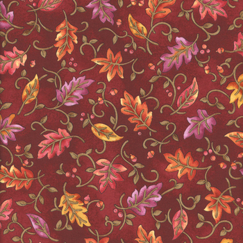 Autumn Breeze 17150-10 Red by Nancy Halvorsen for Benartex, Image