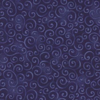 Autumn Breeze 17153-11 Navy by Nancy Halvorsen for Benartex, Image