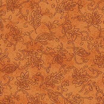 Autumn Breeze 17155-23 Pumpkin by Nancy Halvorsen for Benartex, Image