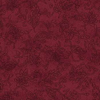 Autumn Breeze 17155-88 Wine by Nancy Halvorsen for Benartex, Image