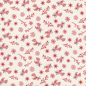 Nordic Noel 4497-136 Mistletoe Cream by Stof Fabrics, Image