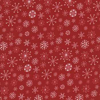 Nordic Noel 4497-137 Snowflake Red by Stof Fabrics, Image