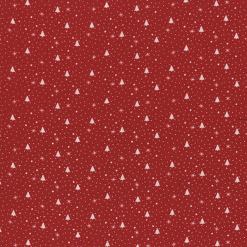 Nordic Noel 4497-138 Pinetree Red by Stof Fabrics, Image