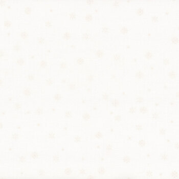 Stof Christmas 2025 - We Love Christmas 4592-113 White/Pearl Small Snowflakes by Stof Fabrics, Image