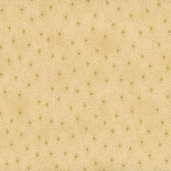 Stof Christmas 2025 - We Love Christmas 4592-201 Beige/Gold Stars by Stof Fabrics, Image