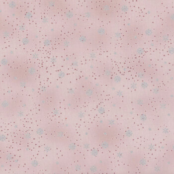 Stof Christmas 2025 - We Love Christmas 4592-432 Light Rose/Silver Small Snowflakes by Stof Fabrics, Image