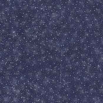 Stof Christmas 2025 - We Love Christmas 4592-604 Dark Blue/Silver Spray Dots by Stof Fabrics, Image