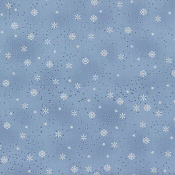 Stof Christmas 2025 - We Love Christmas 4592-613 Light Blue/Silver Small Snowflakes by Stof Fabrics, Image