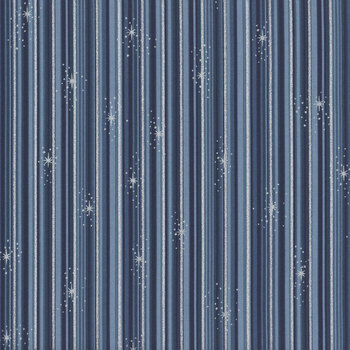 Stof Christmas 2025 - We Love Christmas 4592-615 Light Blue/Silver Stripe by Stof Fabrics, Image