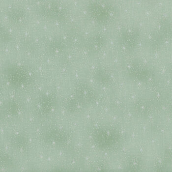 Stof Christmas 2025 - We Love Christmas 4592-820 Light Green/Silver Stars by Stof Fabrics, Image