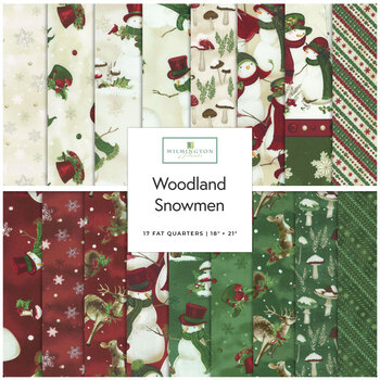 Woodland Snowmen  17 FQ Set by Danielle Leone for Wilmington Prints, Image