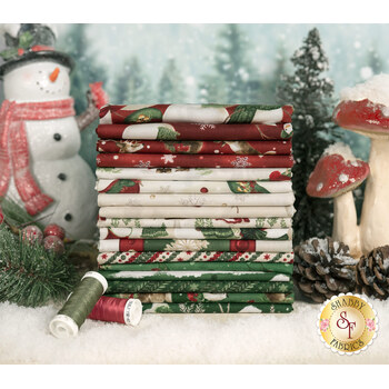 Woodland Snowmen  17 FQ Set by Danielle Leone for Wilmington Prints, Image