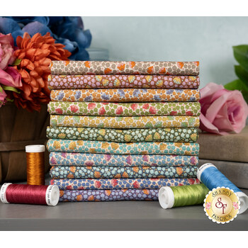 Wallflower  11 FQ Set - Bellflower by Tone Finnanger for Tilda, Image