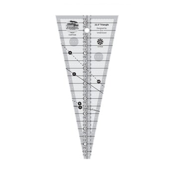 Creative Grids 22-1/2 Degree Triangle Ruler - #CGRT225