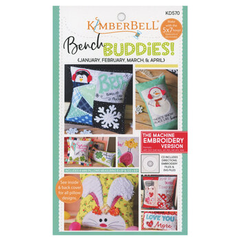 Bench Buddies - January, February, March, April - Machine Embroidery CD, Image