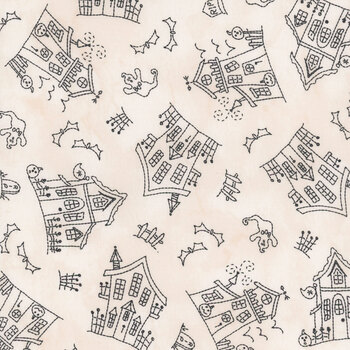 Spooky Stitches MAS10870-E Cream by Robin Kingsley for Maywood Studio, Image
