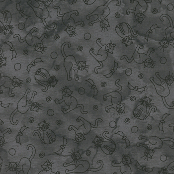 Spooky Stitches MAS10872-K Grey by Robin Kingsley for Maywood Studio, Image