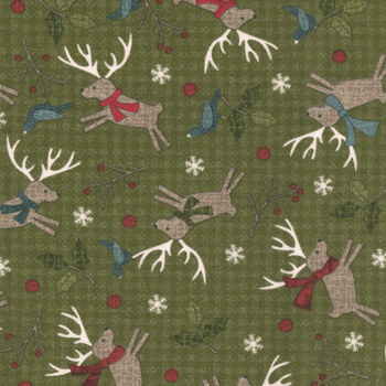 Holly Jolly Flannel MASF10893-G Green by Bonnie Sullivan for Maywood Studio, Image
