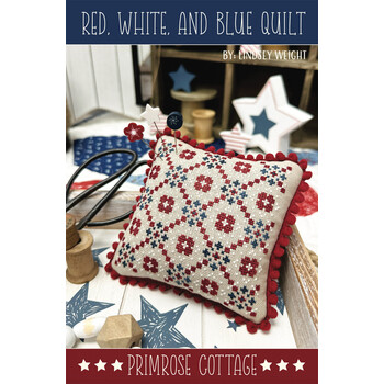 Red, White, and Blue Quilt Cross Stitch Pattern, Image