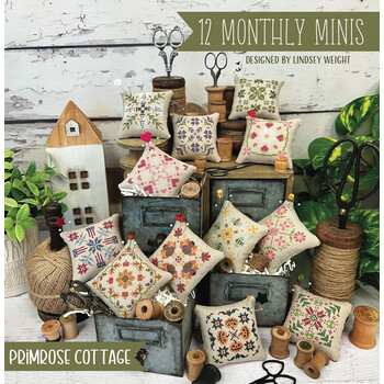 12 Monthly Minis Cross Stitch Pattern, Image