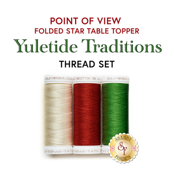  Point of View Folded Star Table Topper - Yuletide Traditions - 3pc Thread Set, Image