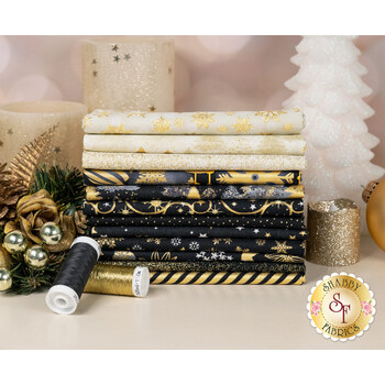 Merry Christmas  12 FQ Set by Timeless Treasures Fabrics, Image
