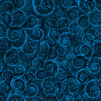 Color Essence Dotted Scroll 31094-NW Ultramarine by Quilting Treasures Fabrics, Image