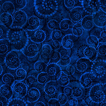 Color Essence Dotted Scroll 31094-N Navy by Quilting Treasures Fabrics, Image