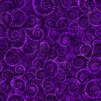 Color Essence Dotted Scroll 31094-VM Dark Grape by Quilting Treasures Fabrics, Image