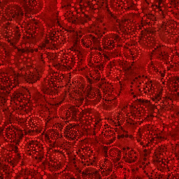 Color Essence Dotted Scroll 31094-R Dark Red by Quilting Treasures Fabrics, Image