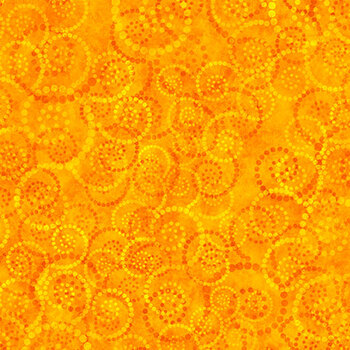 Color Essence Dotted Scroll 31094-OS Tangerine by Quilting Treasures Fabrics, Image