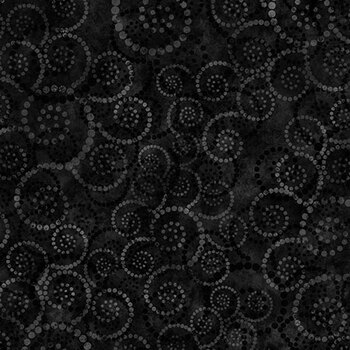 Color Essence Dotted Scroll 31094-J Black by Quilting Treasures Fabrics, Image